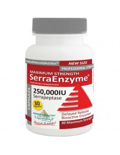 Serra Enzyme® 250,000IU Maximum Strength - 30 Capsules